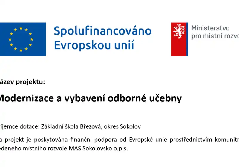 Modernizace a vybavení odborné učebny