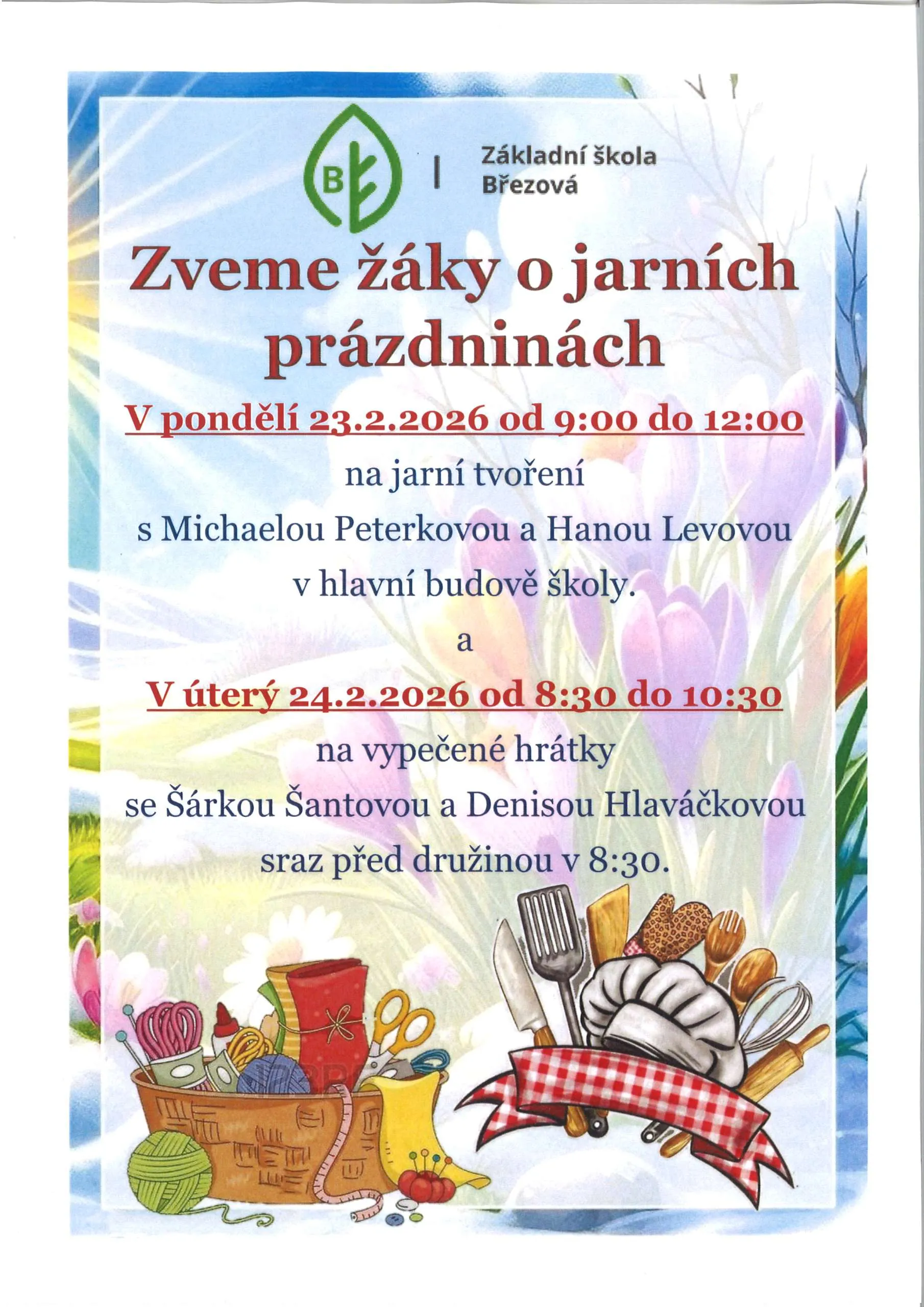 Aktivity o jarních prázdninách