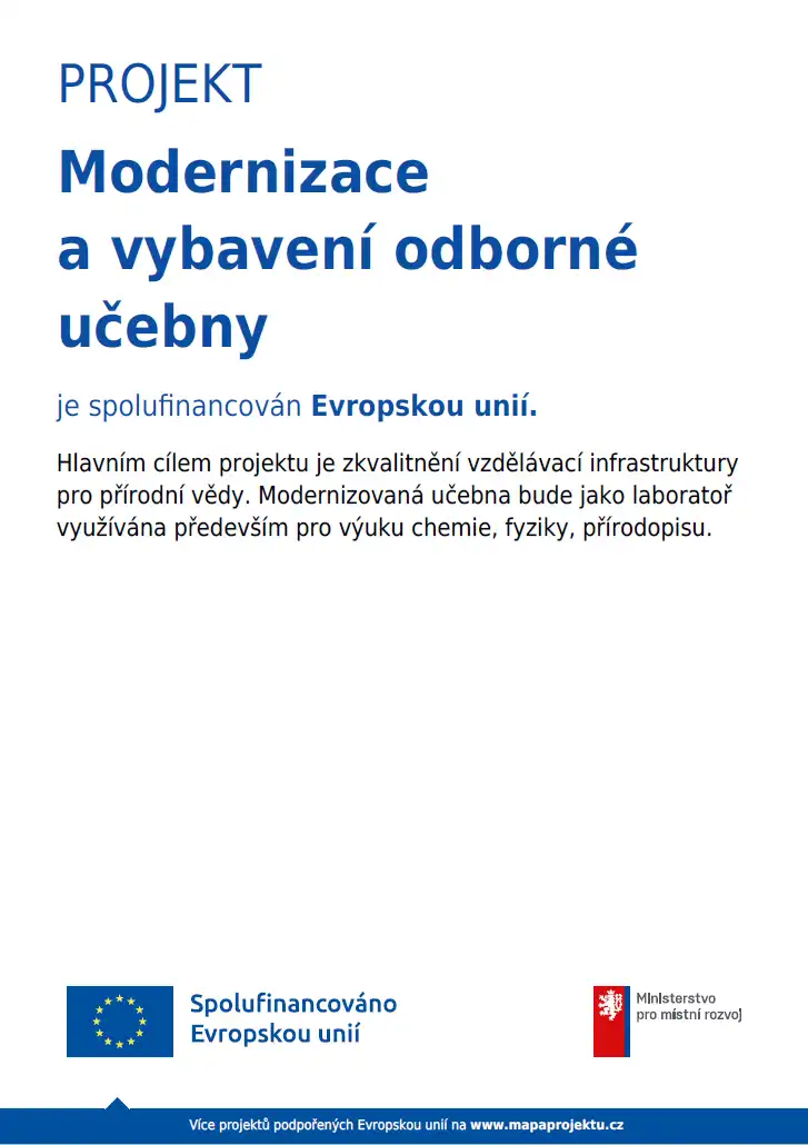 Modernizace a vybavení odborné učebny